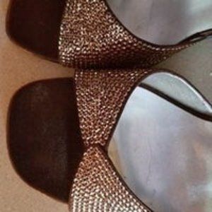 Caparros Gold Bling Sandals Size 10M